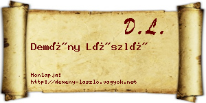 Demény László névjegykártya